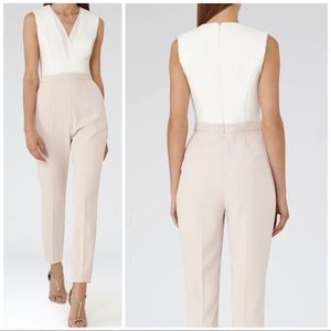 Reiss Elisa pleated panel pants jumpsuit size 12